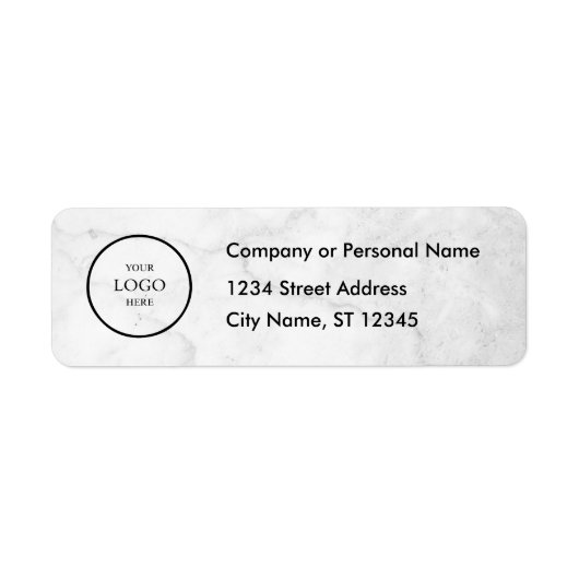 Business Logo Custom Return Address Label (Voorkant)