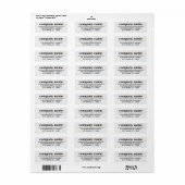 Business Logo Custom Return Address Label (Full Sheet)