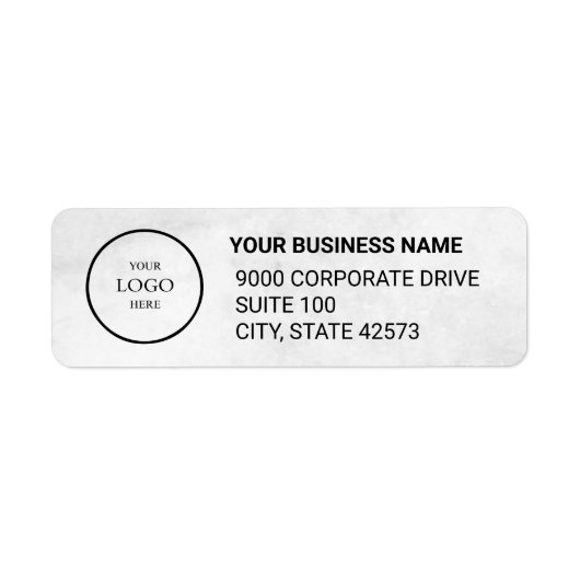 Business Logo Custom Return Address Label (Voorkant)