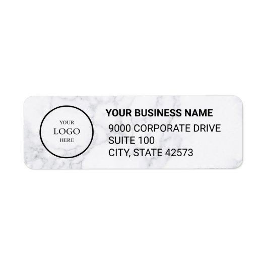 Business Logo Custom Return Address Label (Voorkant)