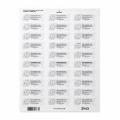Business Logo Custom Return Address Label (Full Sheet)