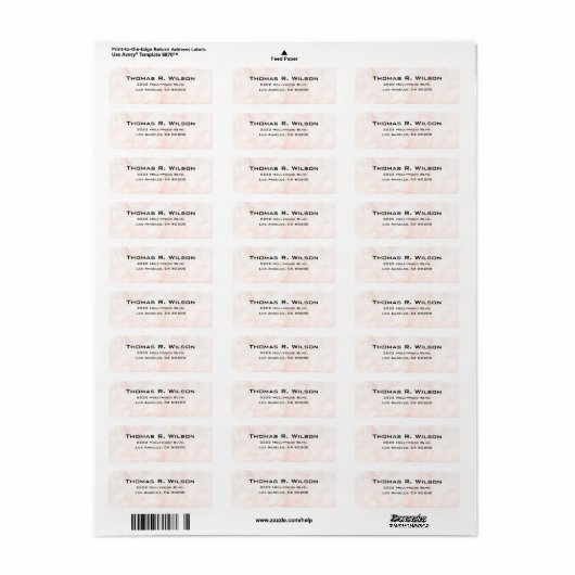 Business Logo Custom Return Address Label (Full Sheet)