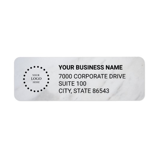 Business Logo Custom Return Address Label (Voorkant)