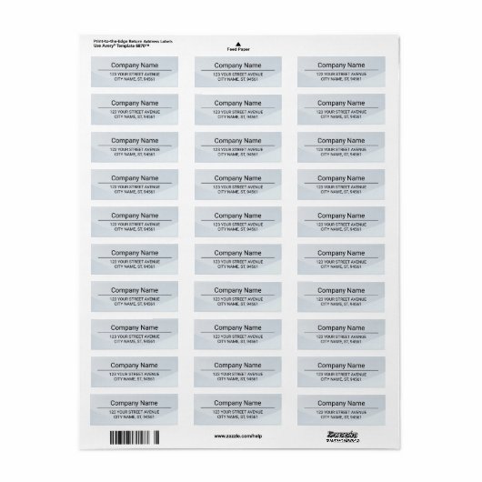 Business Logo Custom Return Address Label (Full Sheet)