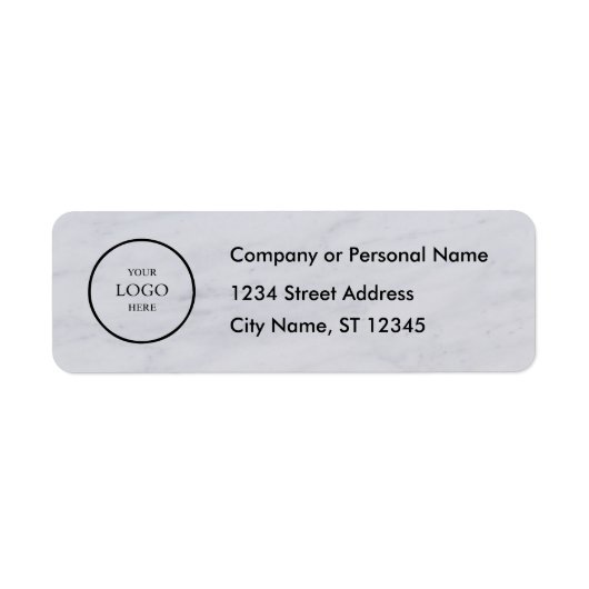 Business Logo Custom Return Address Label (Voorkant)
