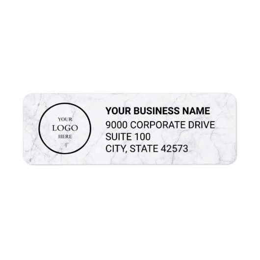 Business Logo Custom Return Address Label (Voorkant)