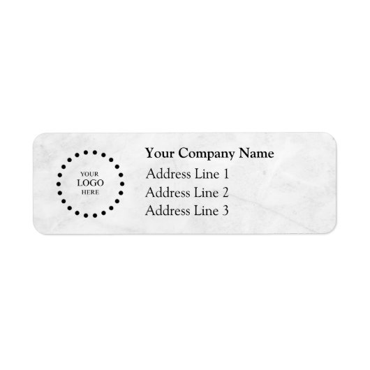 Business Logo Custom Return Address Label (Voorkant)