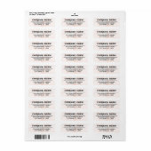 Business Logo Custom Return Address Label (Full Sheet)