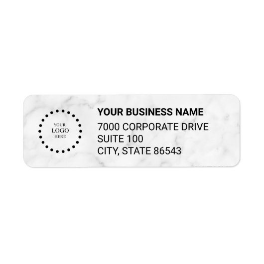 Business Logo Custom Return Address Label (Voorkant)