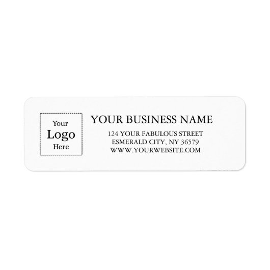 Business Logo Custom Return Address Label (Voorkant)