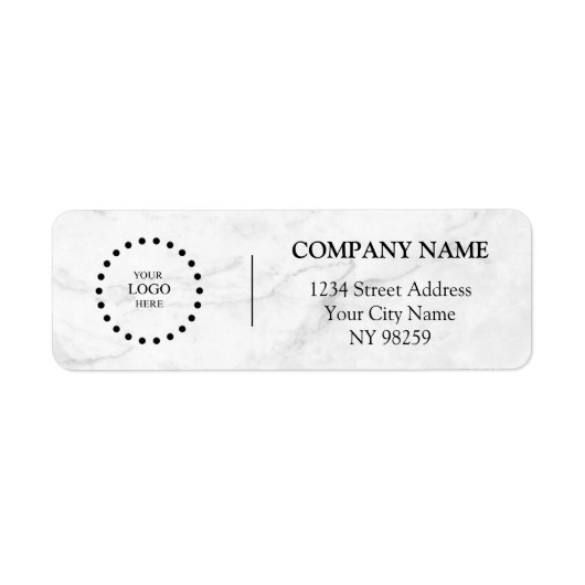 Business Logo Custom Return Address Label (Voorkant)