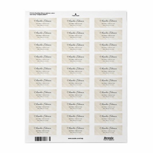 Business Logo Custom Return Address Label (Full Sheet)