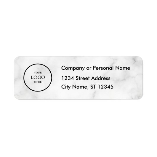 Business Logo Custom Return Address Label (Voorkant)