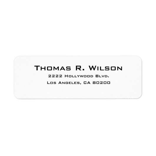 Business Logo Custom Return Address Label (Voorkant)