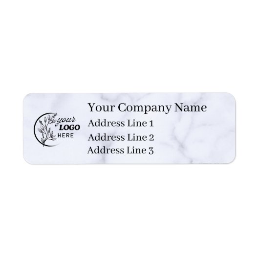 Business Logo Custom Return Address Label (Voorkant)