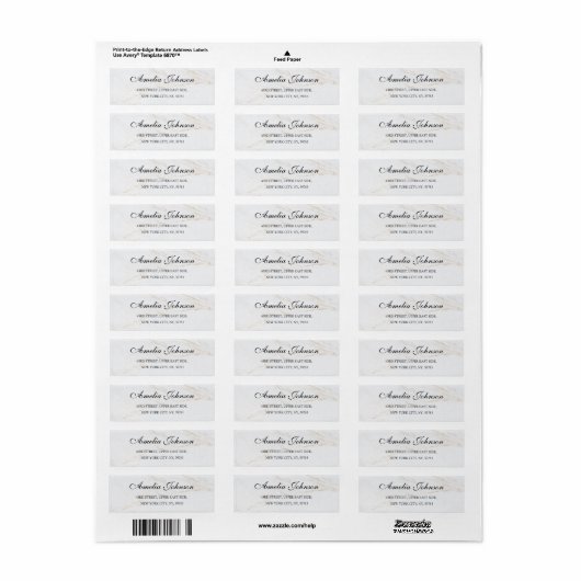 Business Logo Custom Return Address Label (Full Sheet)