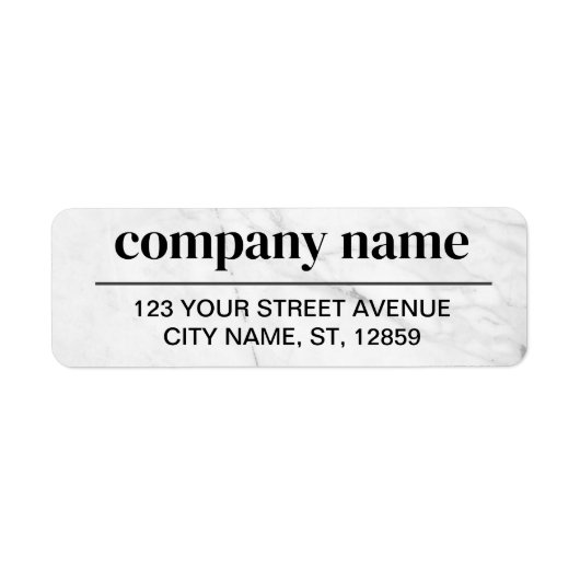Business Logo Custom Return Address Label (Voorkant)