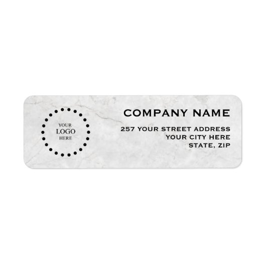 Business Logo Custom Return Address Label (Voorkant)