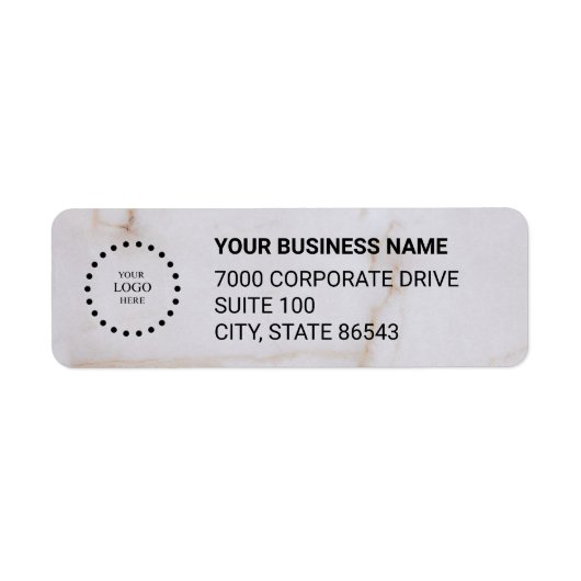 Business Logo Custom Return Address Label (Voorkant)