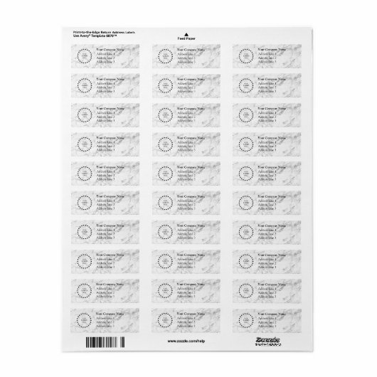 Business Logo Custom Return Address Label (Full Sheet)