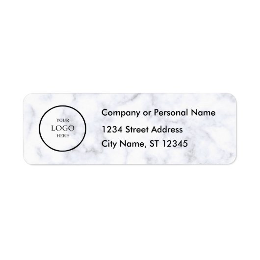 Business Logo Custom Return Address Label (Voorkant)