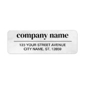 Business Logo Custom Return Address Label (Voorkant)