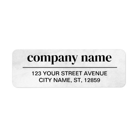Business Logo Custom Return Address Label (Voorkant)