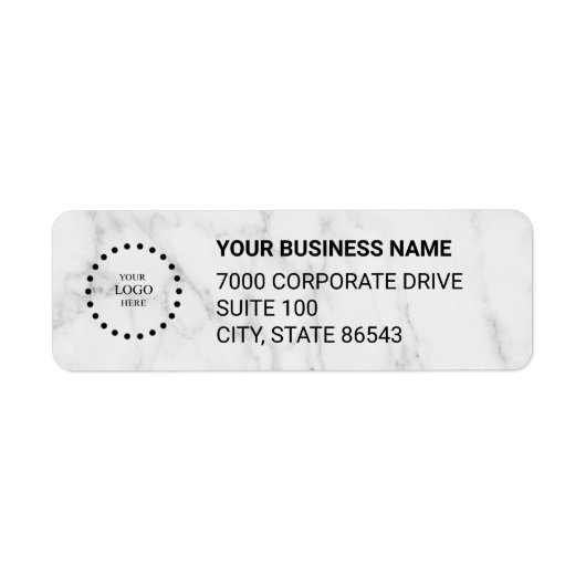 Business Logo Custom Return Address Label (Voorkant)