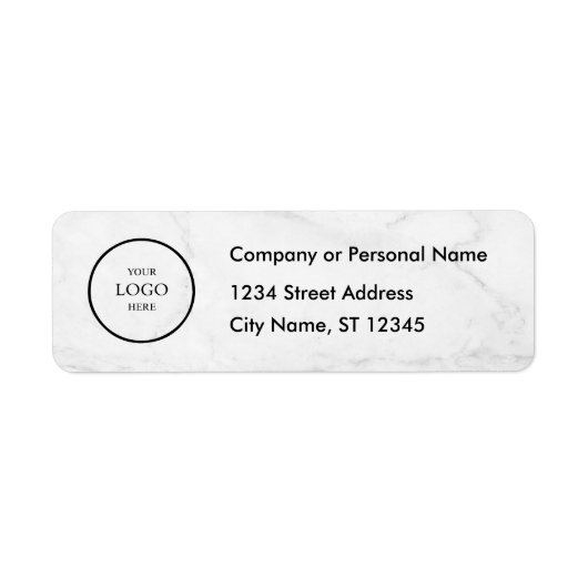 Business Logo Custom Return Address Label (Voorkant)
