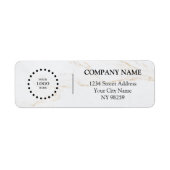 Business Logo Custom Return Address Label (Voorkant)