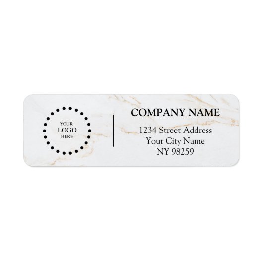Business Logo Custom Return Address Label (Voorkant)