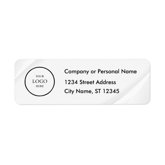 Business Logo Custom Return Address Label (Voorkant)
