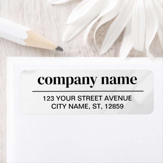 Business Logo Custom Return Address Label (Insitu)