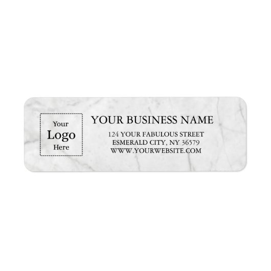 Business Logo Custom Return Address Label (Voorkant)
