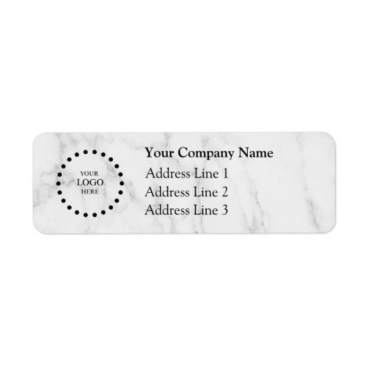 Business Logo Custom Return Address Label (Voorkant)