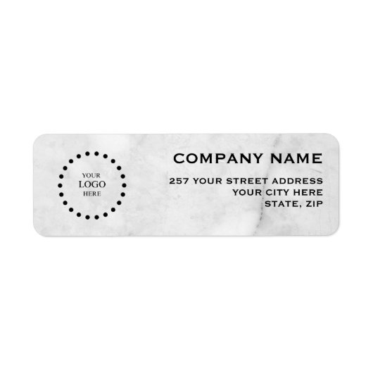 Business Logo Custom Return Address Label (Voorkant)