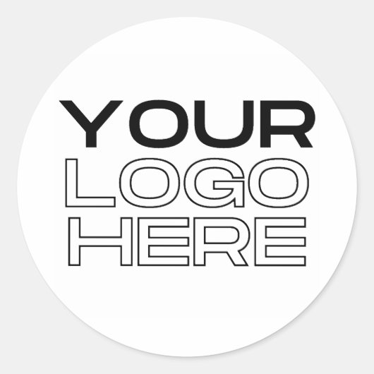 Business Logo Custom Ronde Sticker (Voorkant)