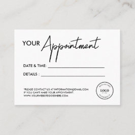 Business logo Custom Simple modern  Afsprakenkaartje