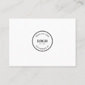 Business logo Custom Simple modern  Afsprakenkaartje (Achterkant)