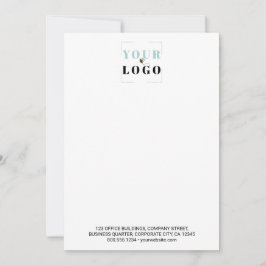 Business Logo Custom Text Tiled Back White Notitiekaartje