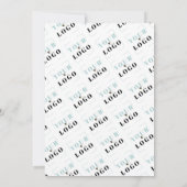 Business Logo Custom Text Tiled Back White Notitiekaartje (Achterkant)