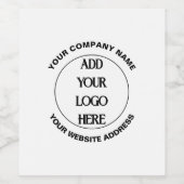 Business Logo Custom Wijn Etiket (Enkel label)