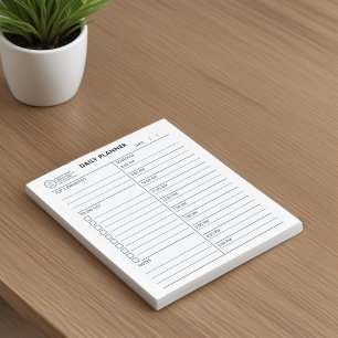 Business Logo Dagelijks plan Scheur-weg te doen ch Notitieblok