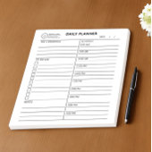 Business Logo Dagelijks plan Scheur-weg te doen ch Notitieblok