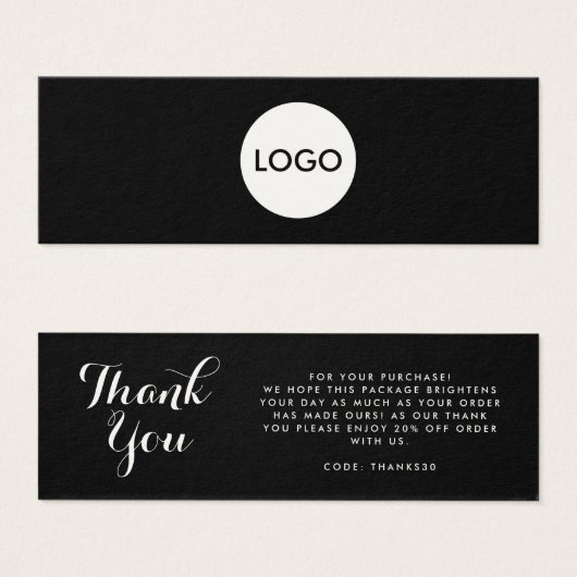 Business logo dank u invoegen kaart (Voorkant /achterkant)