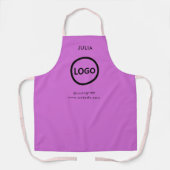 Business Logo Deep Mauve Personeelsnaam Apr Schort (Voorkant)