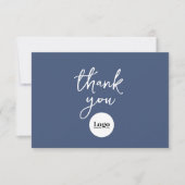 Business Logo Denim Blue bedankpas Bedankkaart (Voorkant)