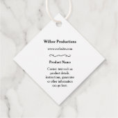 Business Logo Diamond Dank u dat u Labels ophangt (Achterkant)