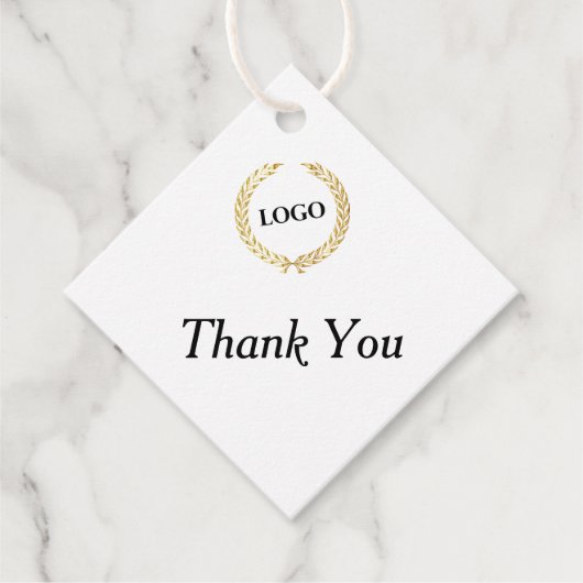 Business Logo Diamond Dank u dat u Labels ophangt (Voorkant)