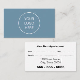 Business Logo Dusty Blue Afspraakkaart Afsprakenkaartje